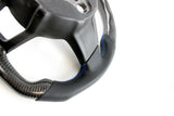 Aftermarket Manual / Leather / Blue Carbon Fiber Steering Wheel - VW / Mk7 GTI / Golf R / SportWagen / Jetta MK7-STRWHL-MT-L-BLU