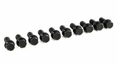 Set of 10 | Lug Bolt Cone Seat (Black) 14x1.25 - 27mm
