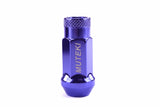 Muteki Purple Lug Nut Set - 12x1.50 - Cone - 48mm - Open End - w/ Tool 32906L
