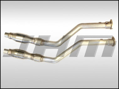JHM - Exhaust - Downpipes - JHM B6 - A4 and C5 - A6 3.0L Stainless Steel, 2.5 inches w/ High - Flow Cats | JHM-B6A43LDPwCat