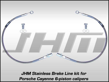 JHM - Front Stainless Brake Line Kit, Porsche Cayenne(Brembo 6 - piston) | JHM-001-PAIR