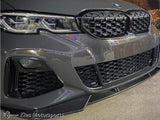 Kies Carbon Kies Carbon Carbon Fiber Front Lip (3-Piece) - BMW 3 Series (G20) K03-19G20CF-3PFL