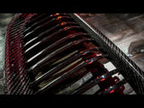 PhaseCarbon Gloss Black PhaseCarbon LCI Carbon Fiber Double Slatted Kidney Grilles - BMW 3 Series (E90) K04-08E90CF-DSKG-BLK