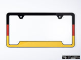 Klii Motorwerkes Black Premium License Plate Frame - German Flag K1-0GPF-2BLK