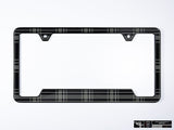 Klii Motorwerkes Black Premium License Plate Frame - Mk6 GTD Plaid K10-0VPF-2BLK