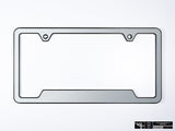 Klii Motorwerkes Black Premium License Plate Frame - White Silver Metallic K100-0VPF-2BLK