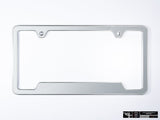 Klii Motorwerkes Silver Premium License Plate Frame - White Silver Metallic K100-0VPF-2SIL