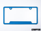 Klii Motorwerkes Silver Premium License Plate Frame - Cornflower Blue K109-0VPF-2SIL