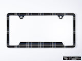 Klii Motorwerkes Silver Premium License Plate Frame - Mk6 Blue Plaid K11-0VPF-2SIL