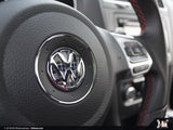 Klii Motorwerkes Select VW Steering Wheel Badge Insert - Mk6 Blue Plaid K11-XVSW