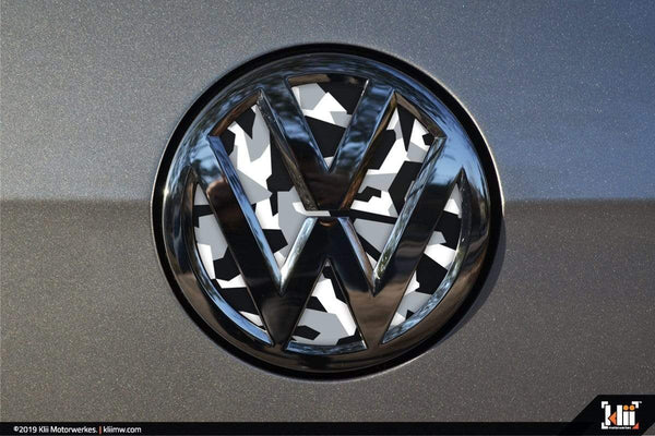 Klii Motorwerkes VW Rear Badge Insert - Arctic Abstract Camo