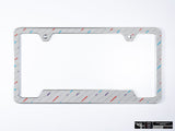 Klii Motorwerkes Silver Premium License Plate Frame - M Rain (Gray) K136-0BPF-2SIL