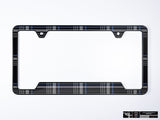 Klii Motorwerkes Black Premium License Plate Frame - Mk7 Blue Plaid K14-0VPF-2BLK