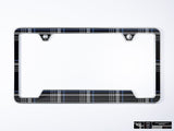Klii Motorwerkes Silver Premium License Plate Frame - Mk7 Blue Plaid K14-0VPF-2SIL