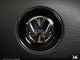 Klii Motorwerkes Select VW Steering Wheel Badge Insert - Mk7 Blue Plaid K14-XVSW