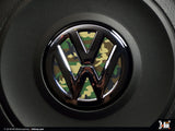 Klii Motorwerkes Select VW Steering Wheel Badge Insert - Woodland Camo K15-XVSW