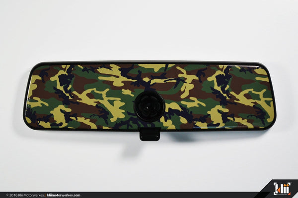 Klii Motorwerkes Golf MkVII (Mk7) - 2015-Current VW Rear View Mirror Overlay - Woodland Camo K15RM8