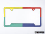 Klii Motorwerkes Silver Premium License Plate Frame - Harlequin K19-0VPF-2SIL