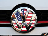 Klii Motorwerkes Select / Inlay / Bevel VW Front Badge Insert - American Flag K2-XVFR