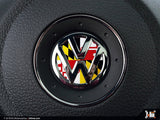 Klii Motorwerkes Select VW Steering Wheel Badge Insert - Maryland Flag K23-XVSW