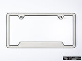 Klii Motorwerkes Black Premium License Plate Frame - Candy White K25-0VPF-2BLK