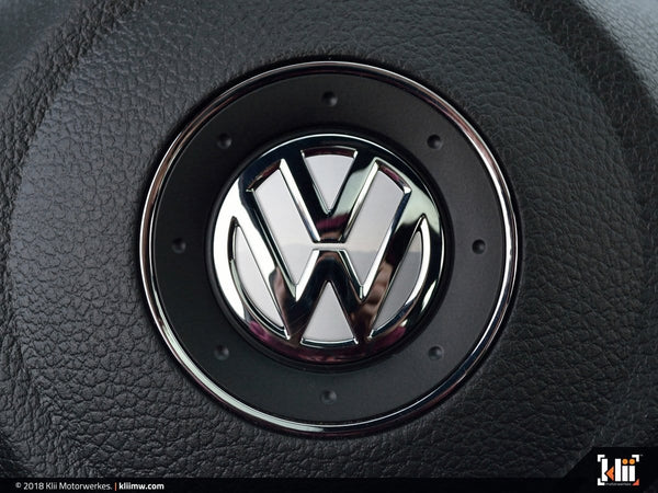 Klii Motorwerkes Select VW Steering Wheel Badge Insert - Candy White K25-XVSW