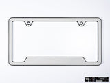 Klii Motorwerkes Black Premium License Plate Frame - Pure White K26-0VPF-2BLK