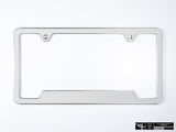 Klii Motorwerkes Silver Premium License Plate Frame - Pure White K26-0VPF-2SIL