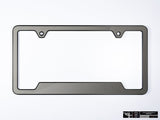 Klii Motorwerkes Black Premium License Plate Frame - Tungsten Silver Metallic K29-0VPF-2BLK