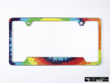 Klii Motorwerkes Silver Premium License Plate Frame - Tie Dye K3-0VPF-2SIL