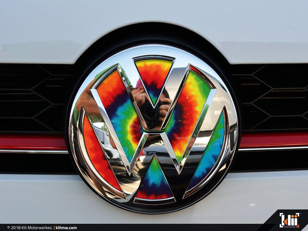 Klii Motorwerkes Atlas | 2018-Current / Inlay / Bevel VW Front Badge Insert - Tie-Dye K3-70VFR