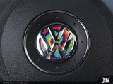Klii Motorwerkes Select VW Steering Wheel Badge Insert - Tie-Dye K3-XVSW
