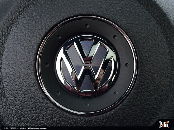 Klii Motorwerkes Atlas | 2018-Current VW Steering Wheel Badge Insert - Platinum Gray Metallic K30-15VSW