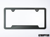Klii Motorwerkes Black Premium License Plate Frame - Carbon Steel Gray Metallic K32-0VPF-2BLK