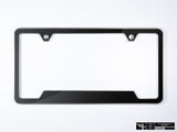 Klii Motorwerkes Silver Premium License Plate Frame - Deep Black Pearl Metallic K34-0VPF-2SIL