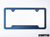 Klii Motorwerkes Black Premium License Plate Frame - Silk Blue Metallic K36-0VPF-2BLK