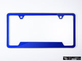 Klii Motorwerkes Silver Premium License Plate Frame - Deep Blue Pearl Metallic K38-0VPF-2SIL