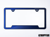 Klii Motorwerkes Black Premium License Plate Frame - Shadow Blue Metallic K39-0VPF-2BLK