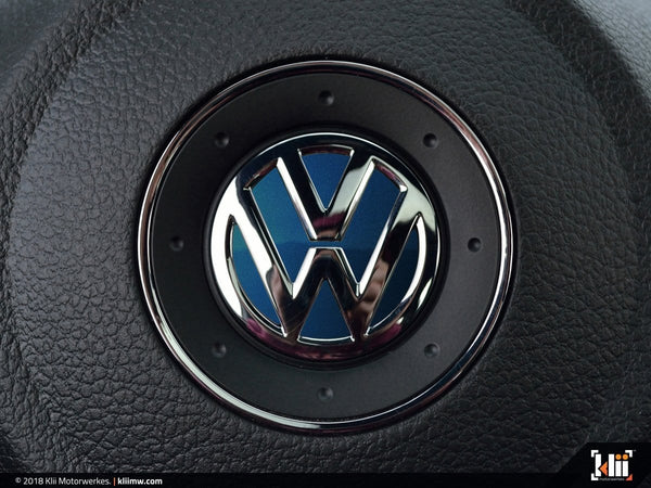 Klii Motorwerkes Select VW Steering Wheel Badge Insert - Shadow Blue Metallic K39-XVSW
