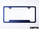 Klii Motorwerkes Silver Premium License Plate Frame - Night Blue Metallic K40-0VPF-2SIL