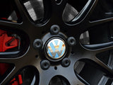 Klii Motorwerkes Golf Mk6 | 2010-2014 / 65mm VW Center Cap Badge Insert Set - Shark Blue Metallic K45-2VCC