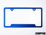 Klii Motorwerkes Silver Premium License Plate Frame - Lapiz Blue Metallic K46-0VPF-2SIL