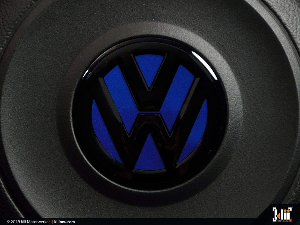 K4616VSW VW Steering Wheel Badge Insert Lapiz Blue Metallic
