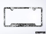 Klii Motorwerkes Silver Premium License Plate Frame - Stickerbomb Noir K49-0GPF-2SIL