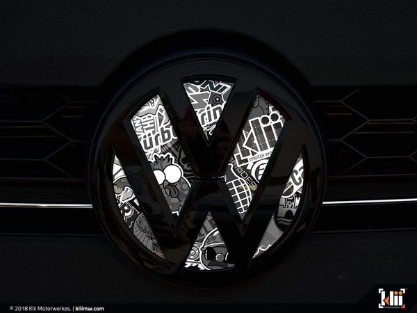 Klii Motorwerkes VW Front Badge Insert - Stickerbomb Noir
