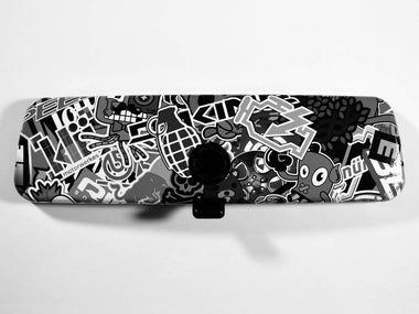 Klii Motorwerkes Universal Interior Rear View Mirror Wrap - Stickerbomb Noir K49RM18