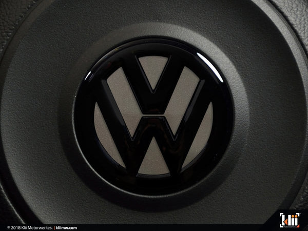 Klii Motorwerkes Select VW Steering Wheel Badge Insert - Limestone Gray Metallic K50-XVSW