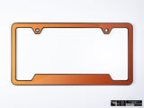 Klii Motorwerkes Black Premium License Plate Frame - Habanero Orange Metallic K69-0VPF-2BLK
