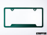 Klii Motorwerkes Silver Premium License Plate Frame - Great Falls Green Metallic K77-0VPF-2SIL