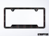Klii Motorwerkes Black Premium License Plate Frame - Mk5 GTI Plaid K8-0VPF-2BLK